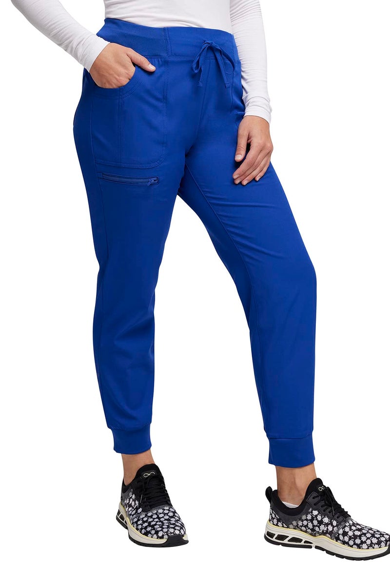 heartsoul بنطال جوجر طبي للنساء من هارت سول بتصميم عصري، حزام خصر قابل للسحب مع 5 جيوب - HS030، م، غالاكسي ب - Image 3
